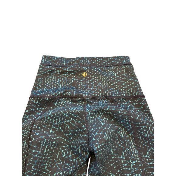 Lululemon Pure Practice Pant Leggings Samba Snake Kayak Blue Hero Blue 4 - Picture 12 of 17